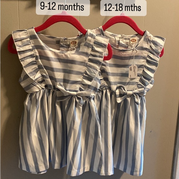 🩷 Toddler Girl Striped Spring Summer Beach  Dress size 12 - 18 months NO FLAWS - Picture 3 of 5